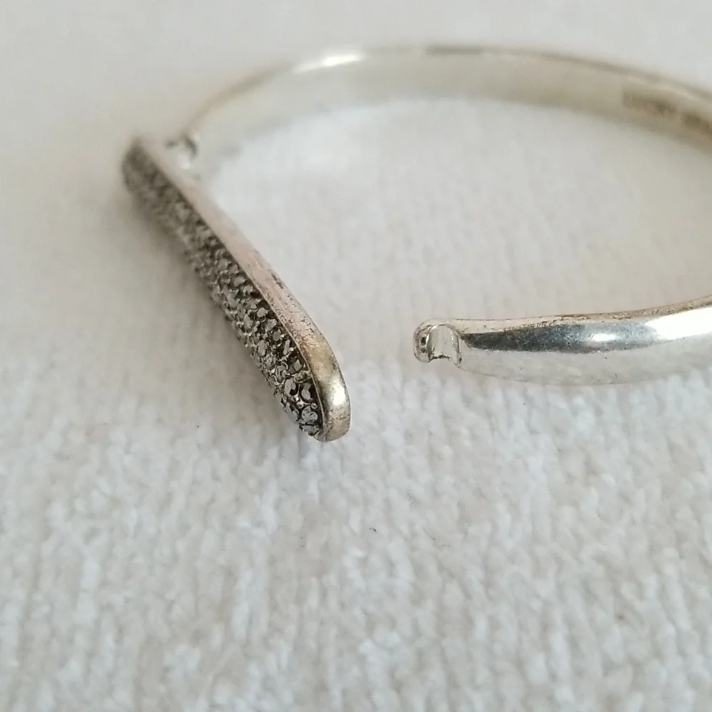 New Lucky Brand Bar Pave Cuff Bracelet